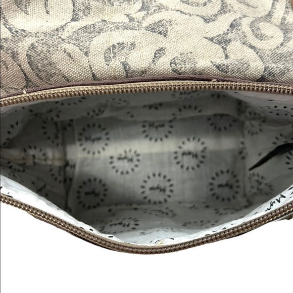 Myra bag Paisley swirl print small cross body bag canvas leather. - Picture 4 of 13